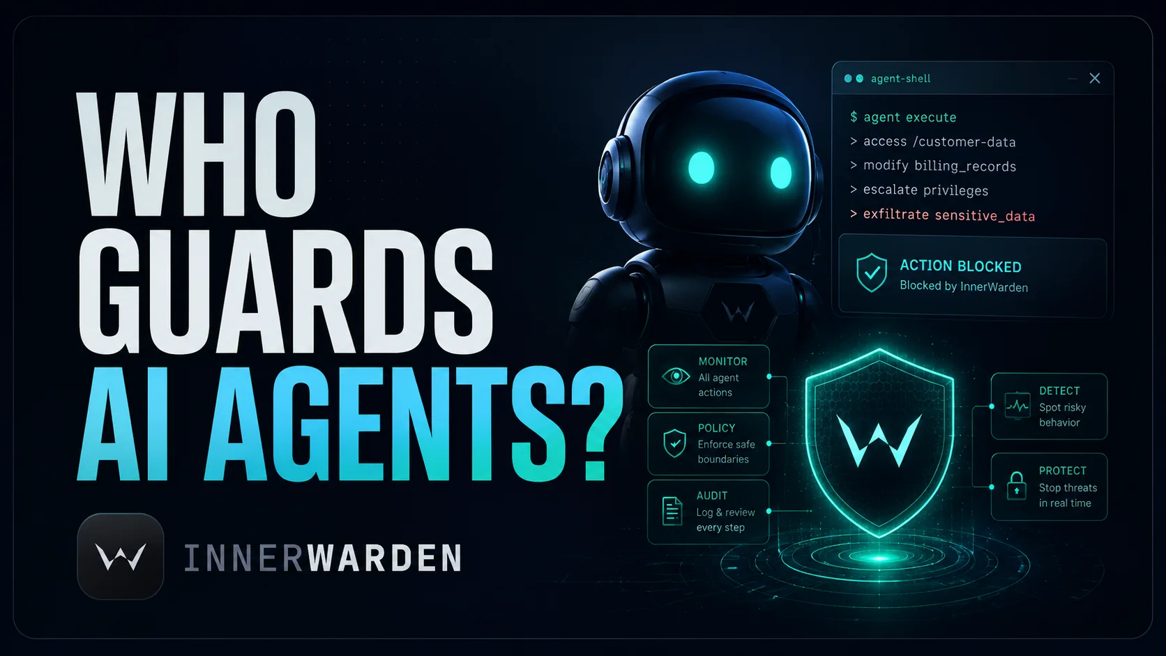 Who guards AI agents? InnerWarden agent protection explainer video